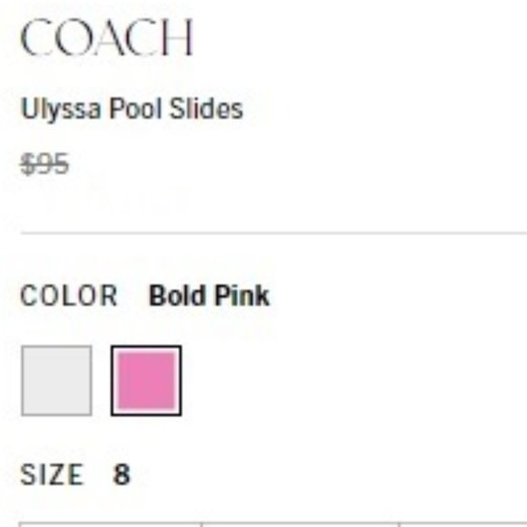 $78 *NEW* COACH Ulyssa Pool Slides Sizes 8 & 9 - Picture 3 of 10